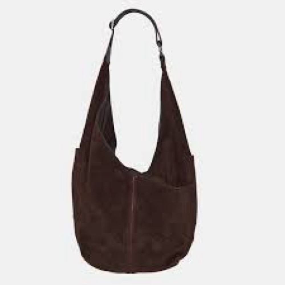 NWT HAMMITT Tom Suede Espresso With Silver Hardware